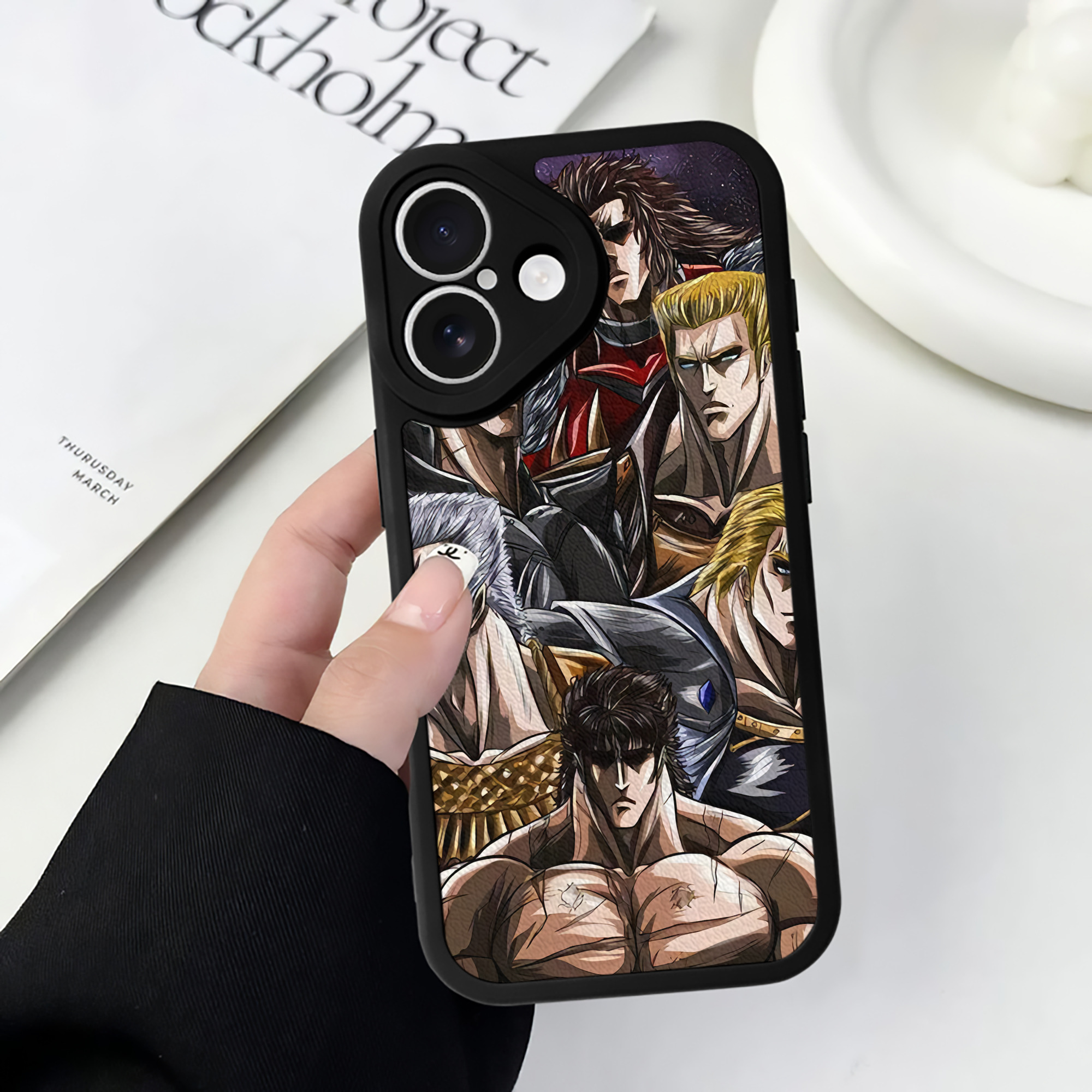 （画像用） 北斗の拳 Fist of the North Star 【iPhone 16シリーズ対応】シリコンスマホケース（レザー調） 材質：シリコン